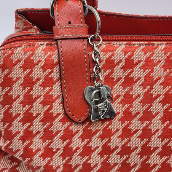 Nine West Vintage Red Houndstooth Bag with Matching Phone Case - Picture 9 of 14
